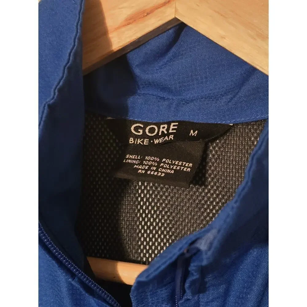 Gore Bike Wear Convertible Jacket Womens Medium Blue Softshell Windstopper